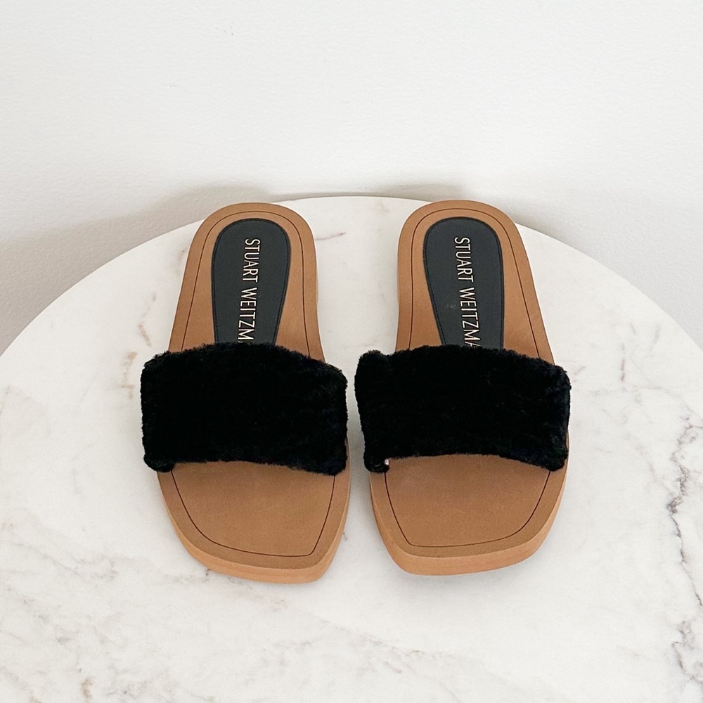 Stuart Weitzman New Cammy Leather Slide Sandals B… - image 6